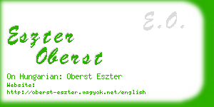 eszter oberst business card